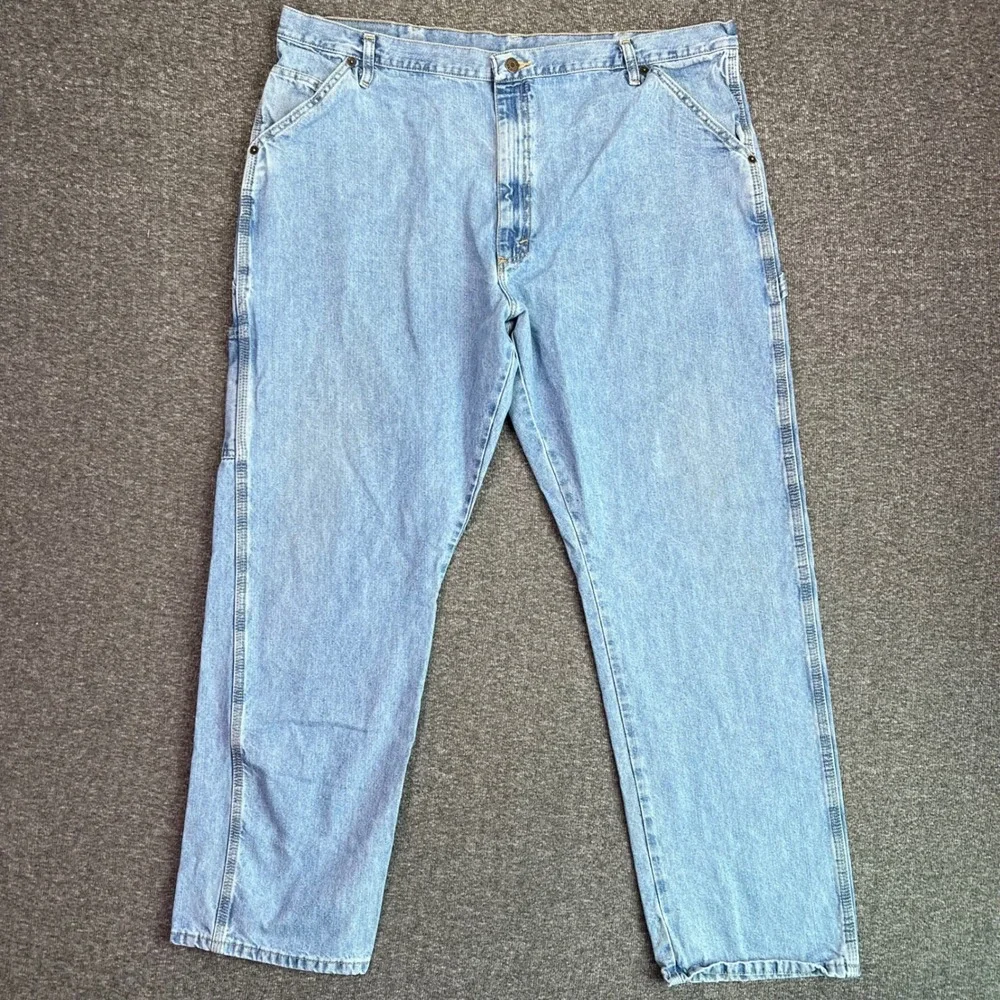 Wrangler Jeans Men Fits42x31.5 Light Carpenter Workwear Denim Western Rodeo Farm
